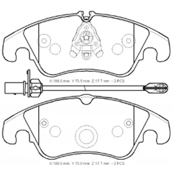 8R0698151A Audi A5- 12/16  Ön Fren Balatası 1,8Tsfı/2,0Tf