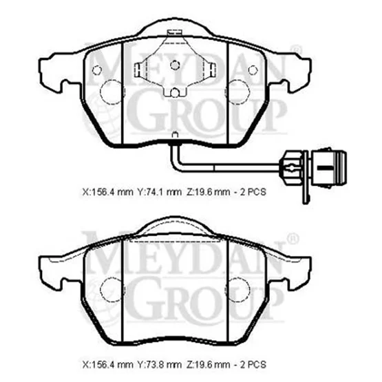 4F0698151A Audi A6- 98/01  Ön Fren Balatası 1,8T/1,9/2,0/