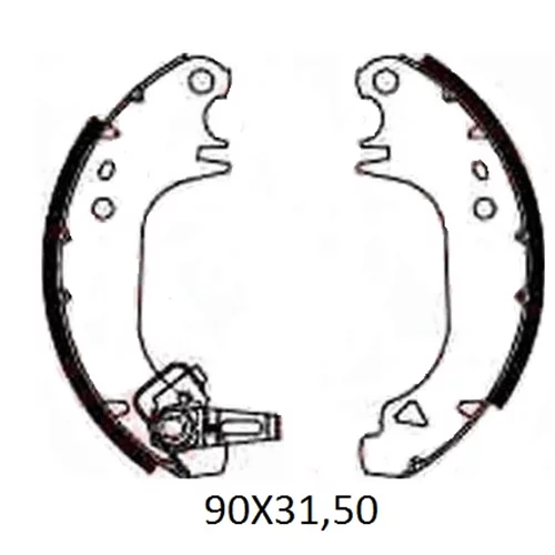4241.L3 Citroen Saxo- 96/00  Arka Fren Pabucu (90X31,50) 