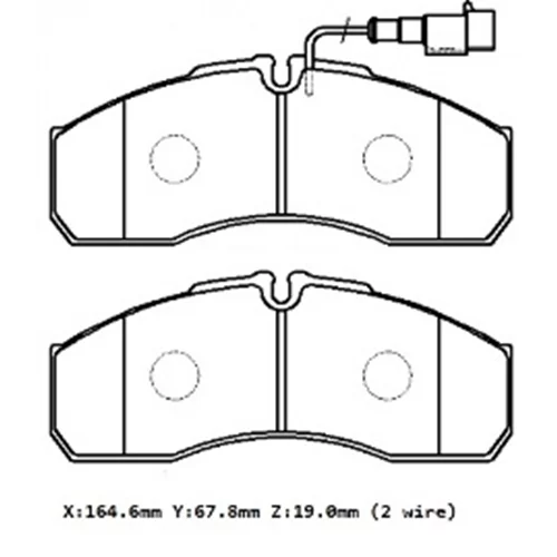 Mercedes Sprınter- 00/07  Ön Fren Balatası (616) (2 Kablolu) (Disk)(164,6X67,8X19) (Bramax)