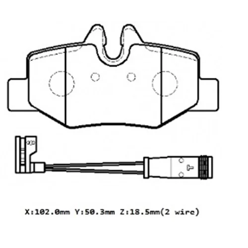 Mercedes Vıto- W639- 03/14  Arka Fren Balatası (2 Kablolu) (Disk) (102X50,3X18,5) (Bramax)